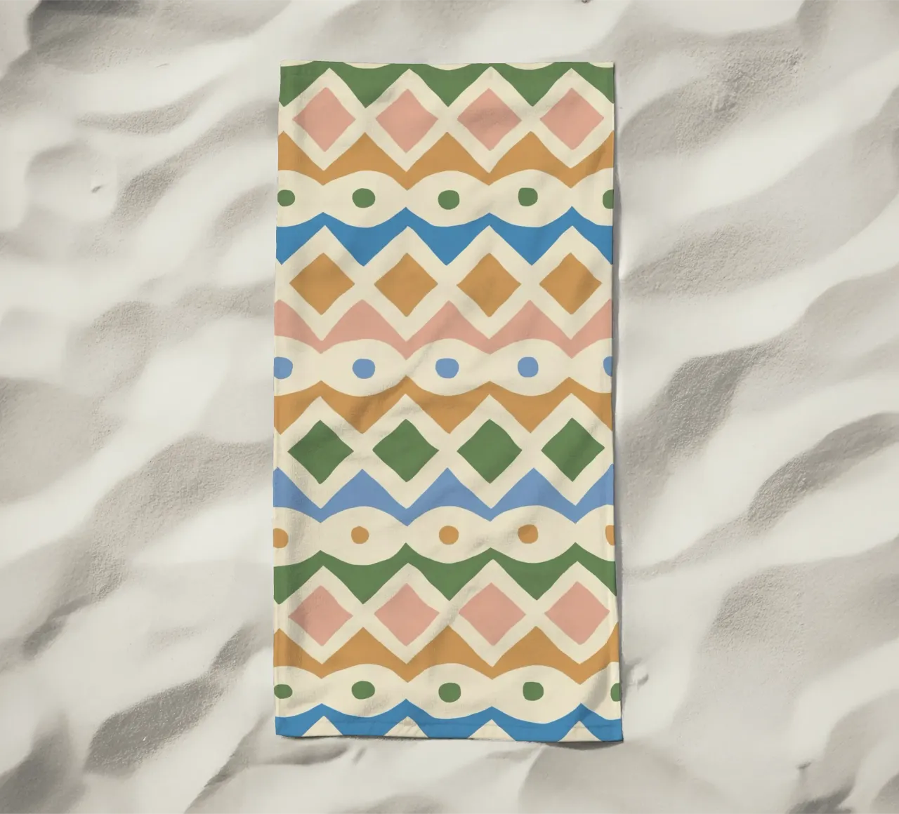 Simple Hand-cut Pattern #3 beach towel by Alisa Galitsyna