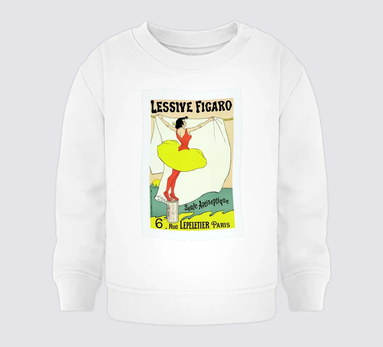 Poster for Lessive Figaro - Léo Gausson baby sweatshirt by Artokoloro Quint Lox Ltd