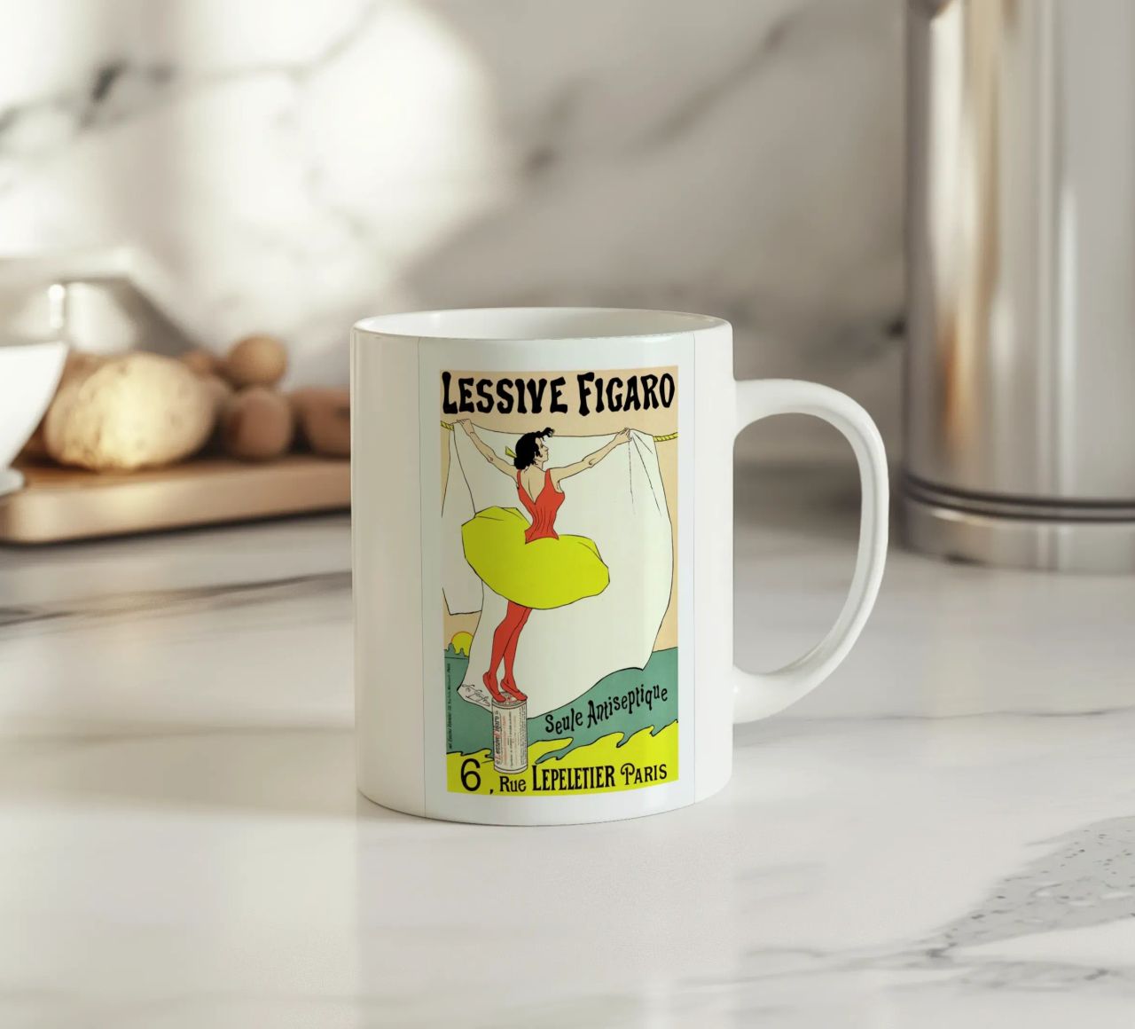 Poster for Lessive Figaro - Léo Gausson tazza in ceramica da Artokoloro Quint Lox Ltd