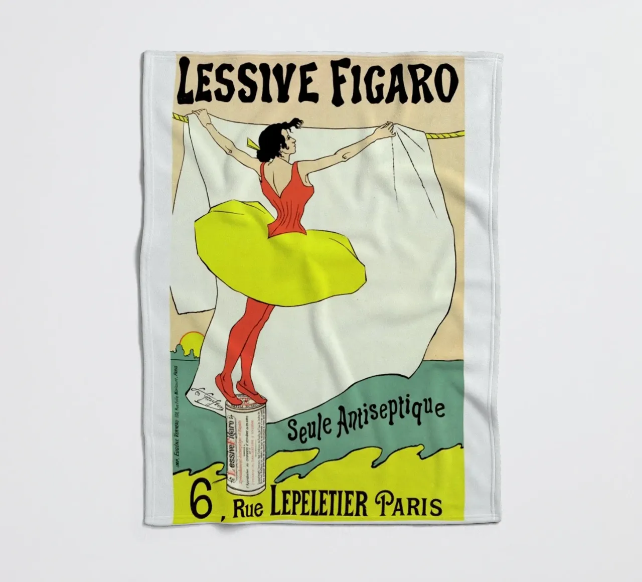 Poster for Lessive Figaro - Léo Gausson coperta in pile da Artokoloro Quint Lox Ltd