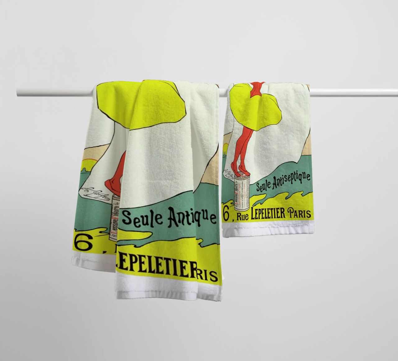 Poster for Lessive Figaro - Léo Gausson toalla de baño de Artokoloro Quint Lox Ltd