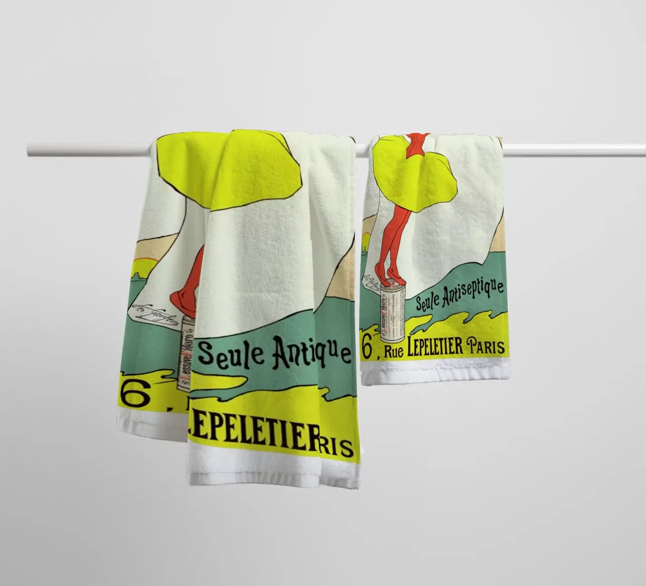 Poster for Lessive Figaro - Léo Gausson asciugamano da bagno da Artokoloro Quint Lox Ltd