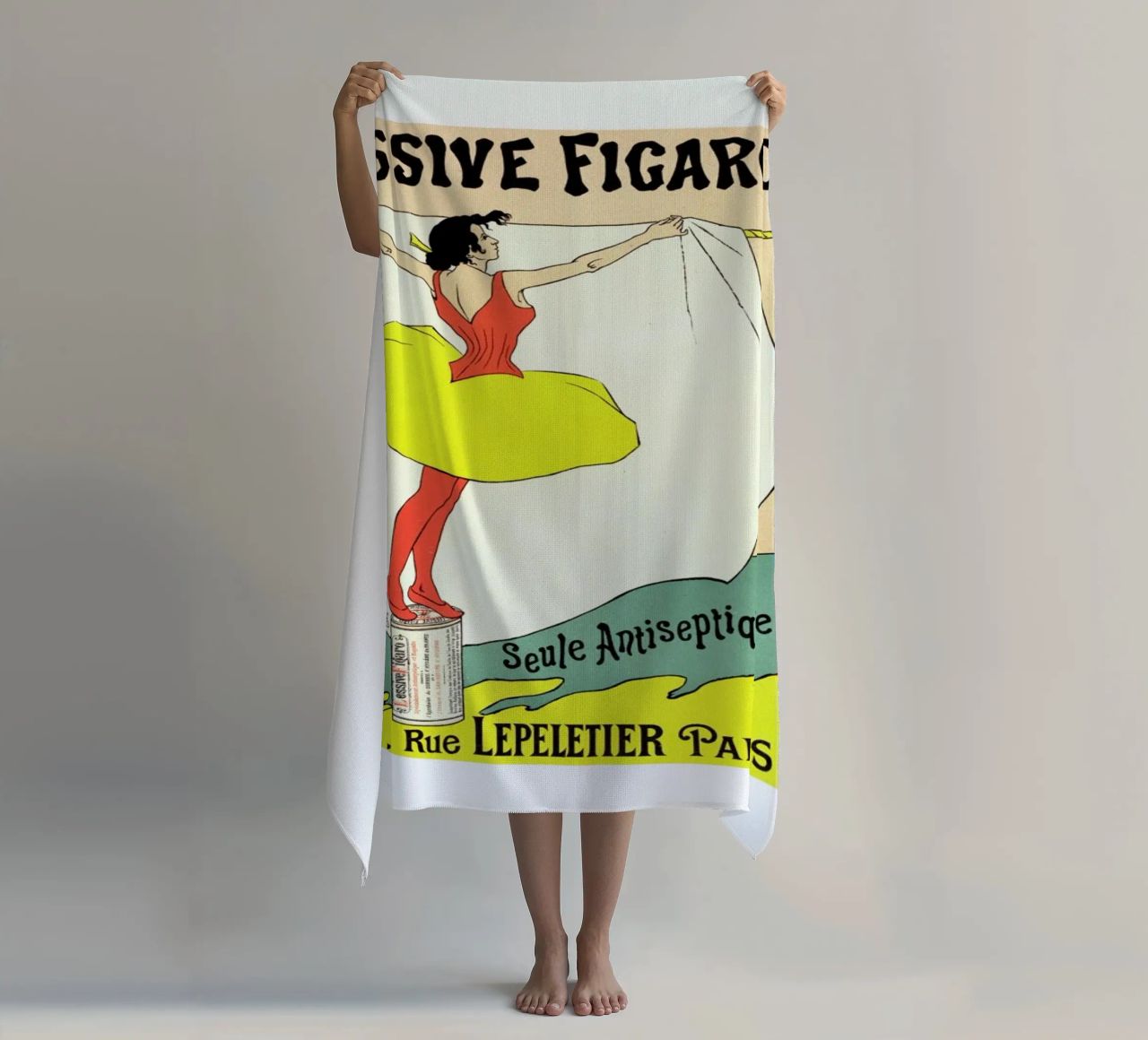 Poster for Lessive Figaro - Léo Gausson toalla de playa de Artokoloro Quint Lox Ltd