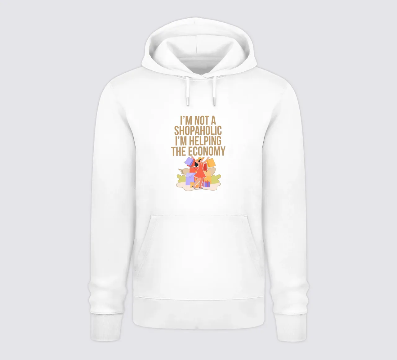 I'm not a shopaholic, I'm helping the economy felpa con cappuccio da edsonramosart