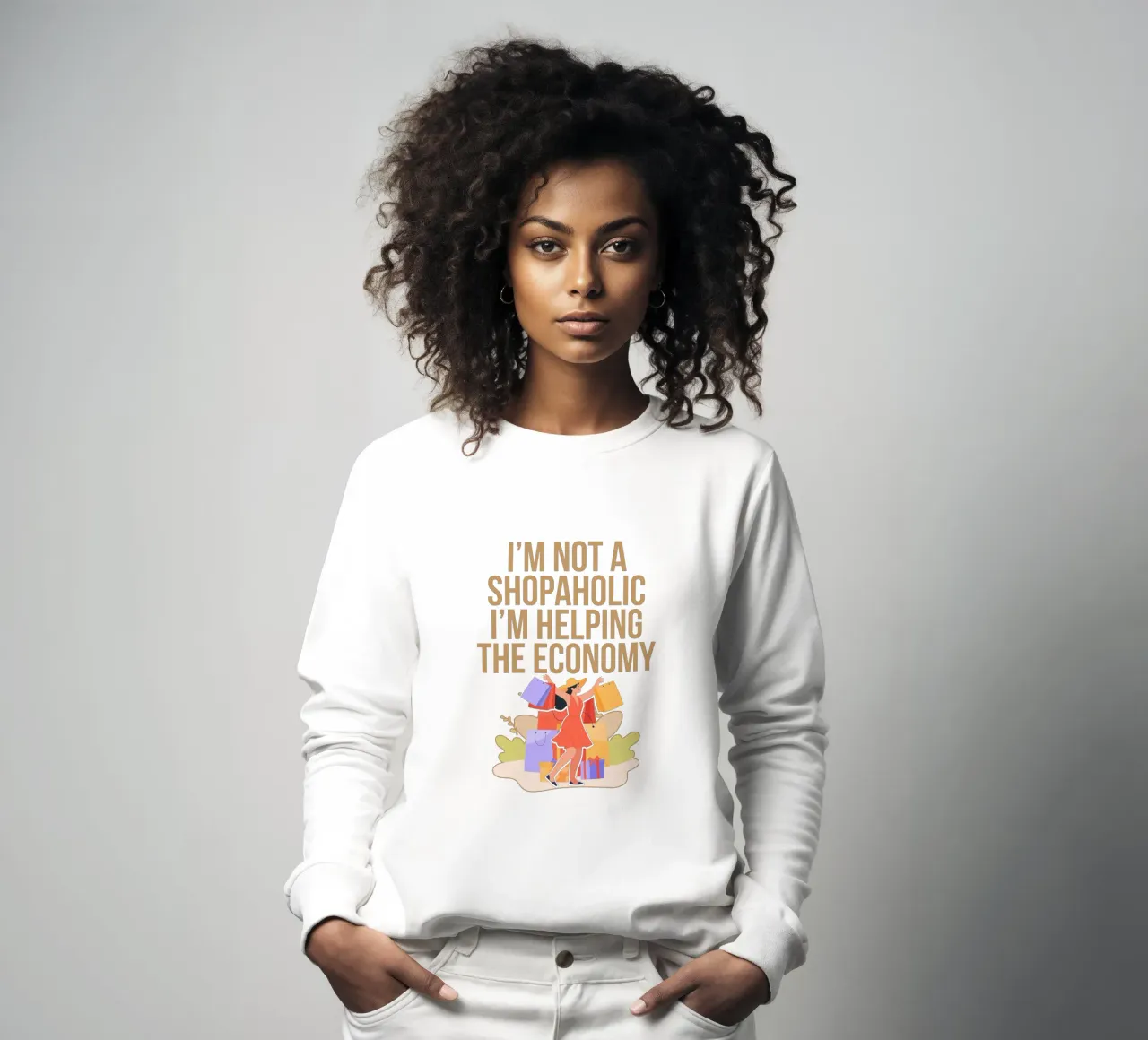 I'm not a shopaholic, I'm helping the economy felpa da edsonramosart