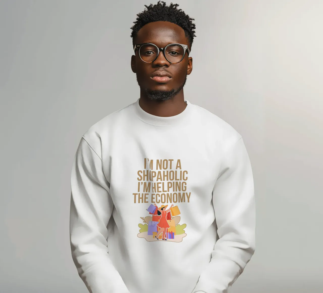 I'm not a shopaholic, I'm helping the economy felpa da edsonramosart