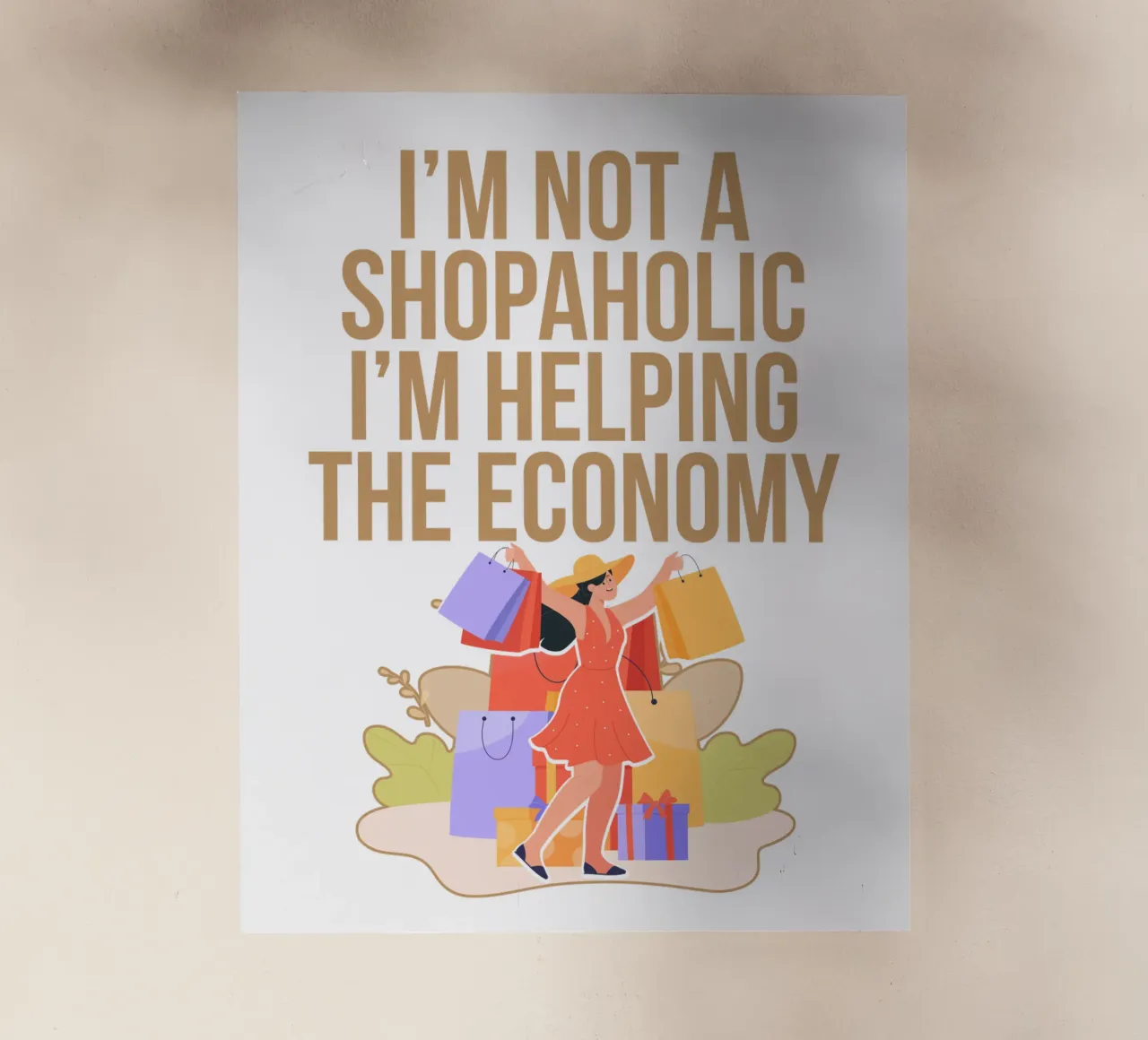 I'm not a shopaholic, I'm helping the economy pellicola backlit da edsonramosart