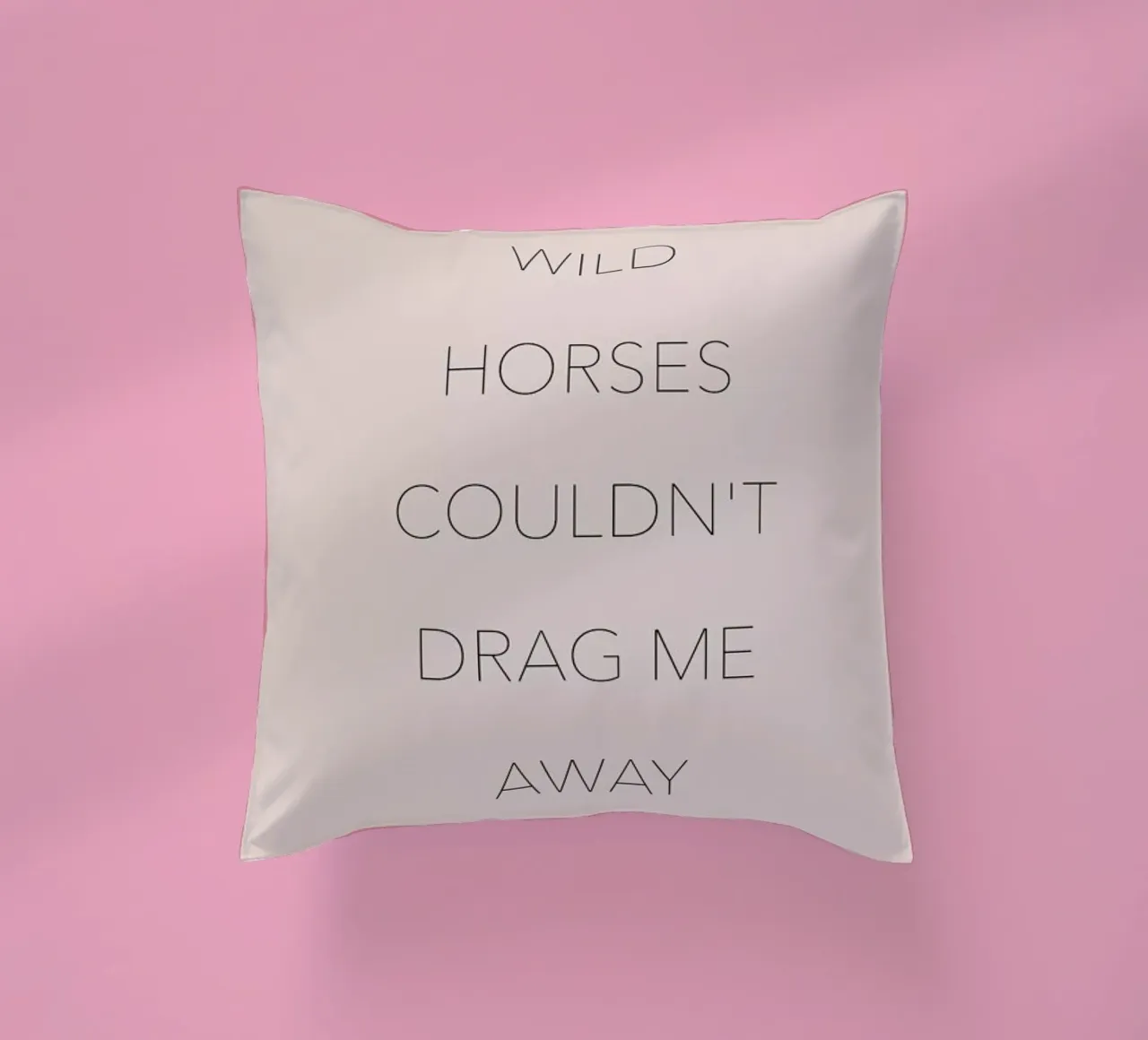 Wild Horses Couldn't Drag Me Away decorative cushion by Studio One