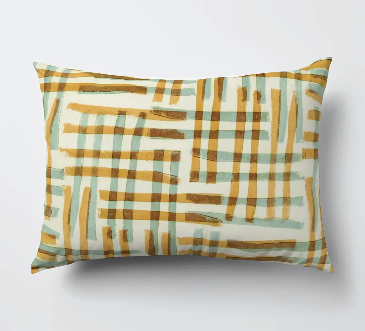 Abstract Linocut Pattern #7 decorative cushion by Alisa Galitsyna
