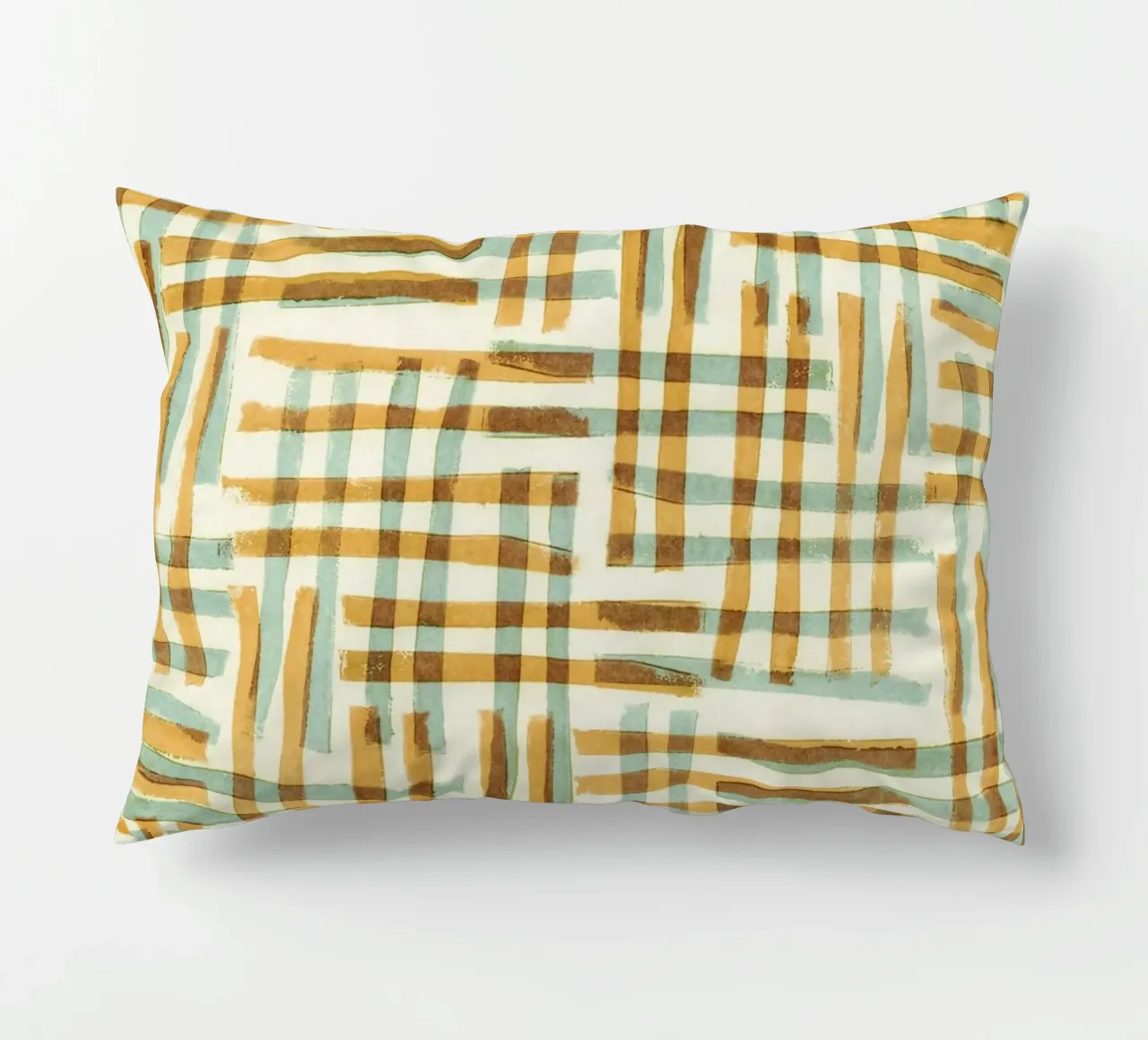 Abstract Linocut Pattern #7 decorative cushion by Alisa Galitsyna