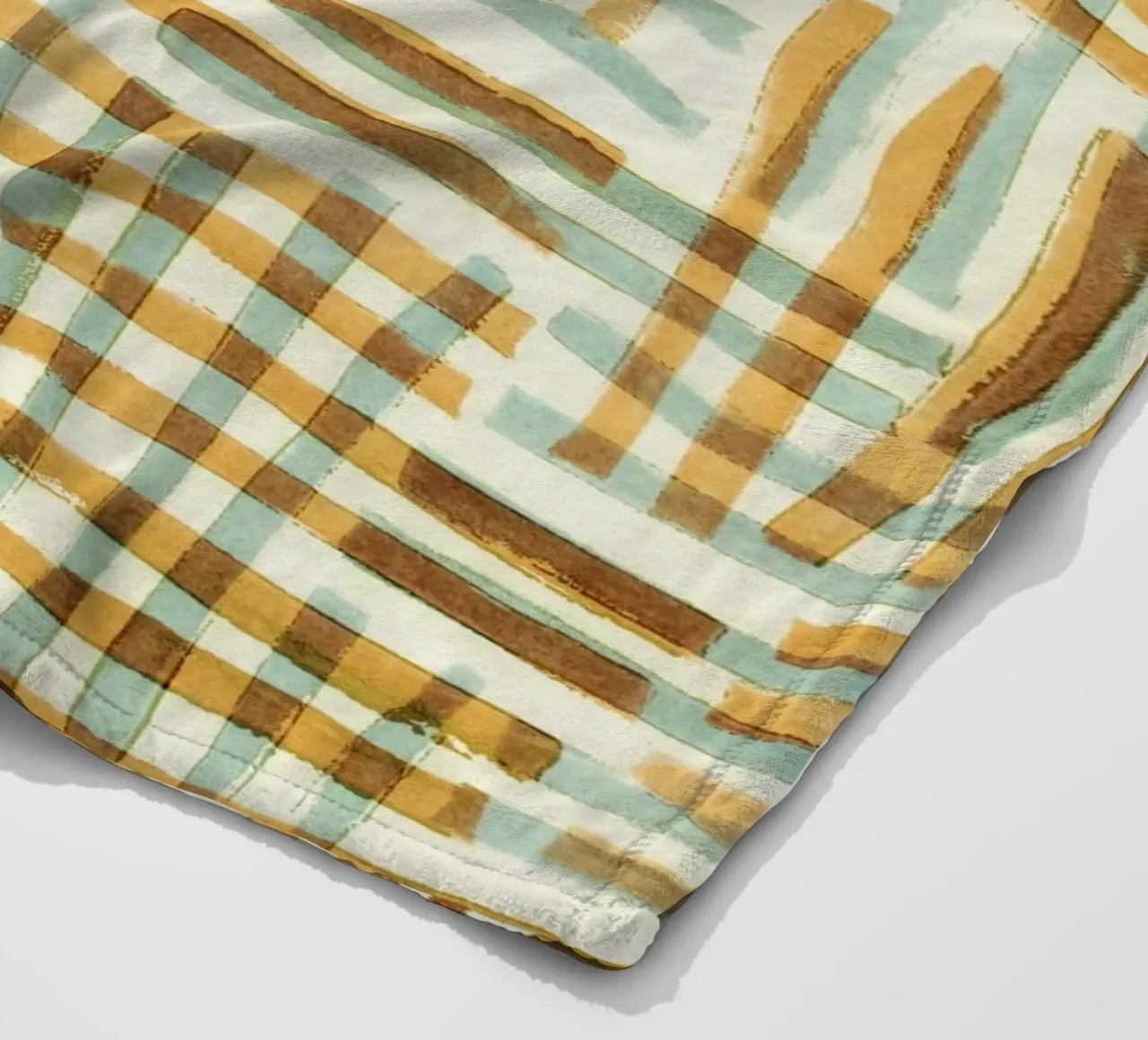 Abstract Linocut Pattern #7 fleece blanket by Alisa Galitsyna