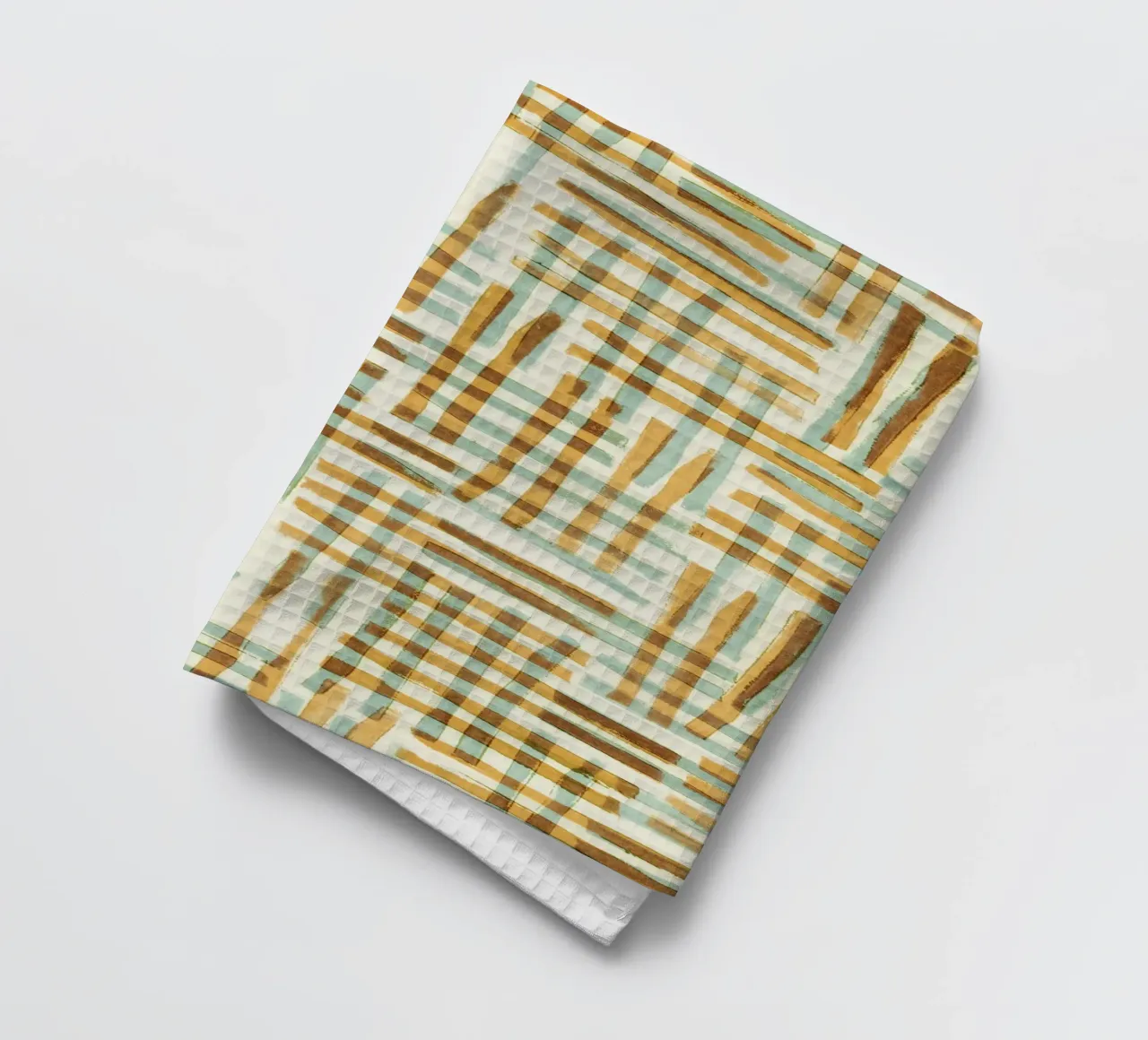 Abstract Linocut Pattern #7 tea towel by Alisa Galitsyna