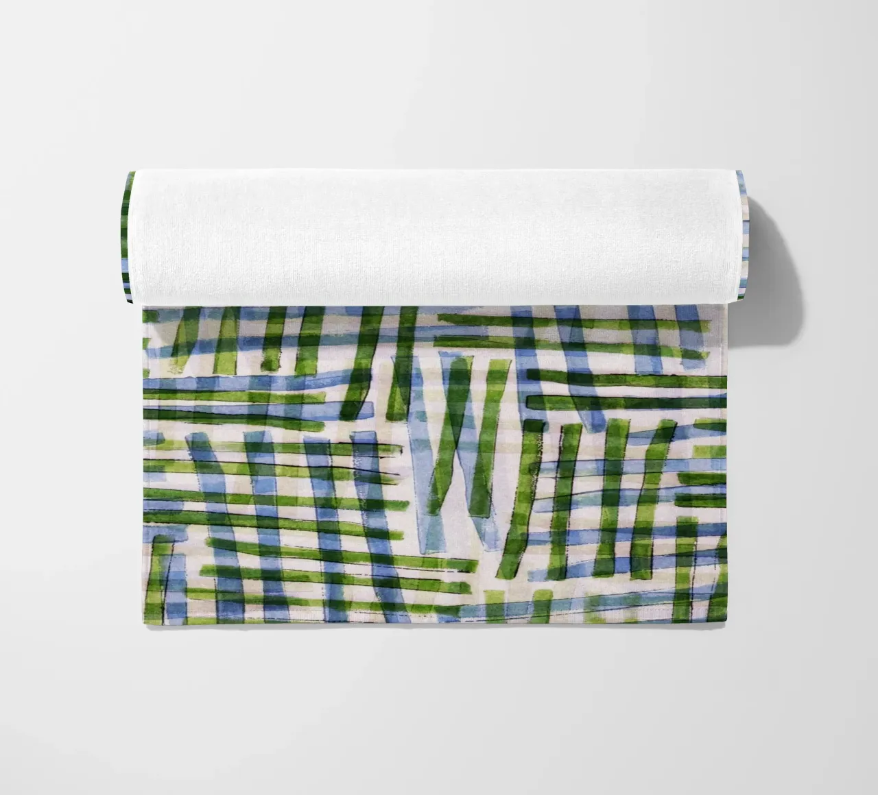 Abstract Linocut Pattern #8 beach towel by Alisa Galitsyna