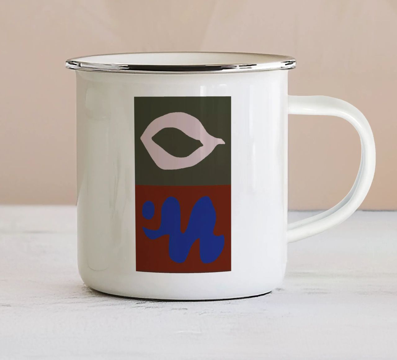 Tense Past tazza in smalto da Tanja Schaub