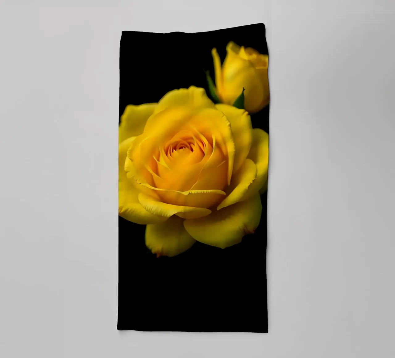 Rosa_gialla_01 asciugamano da bagno da Farb- und Blütenzauber by LK