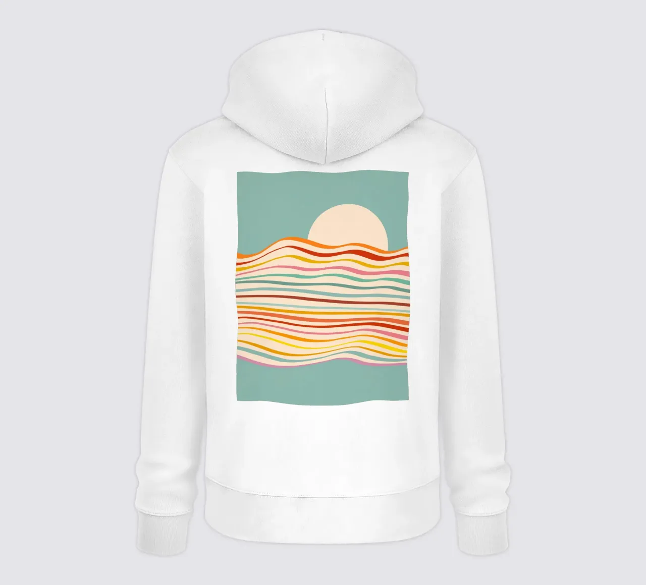 Mare del cambiamento multicolore - Tramonto retrò per il Pride felpa con cappuccio da Dominique Vari Abstract