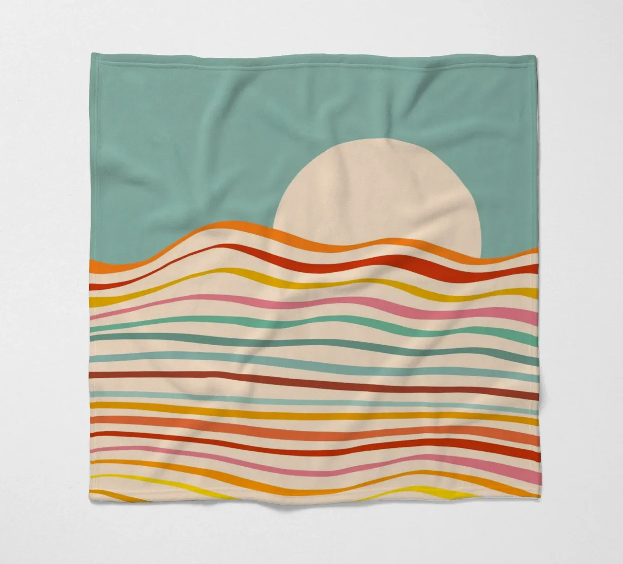 Mare del cambiamento multicolore - Tramonto retrò per il Pride coperta in pile da Dominique Vari Abstract