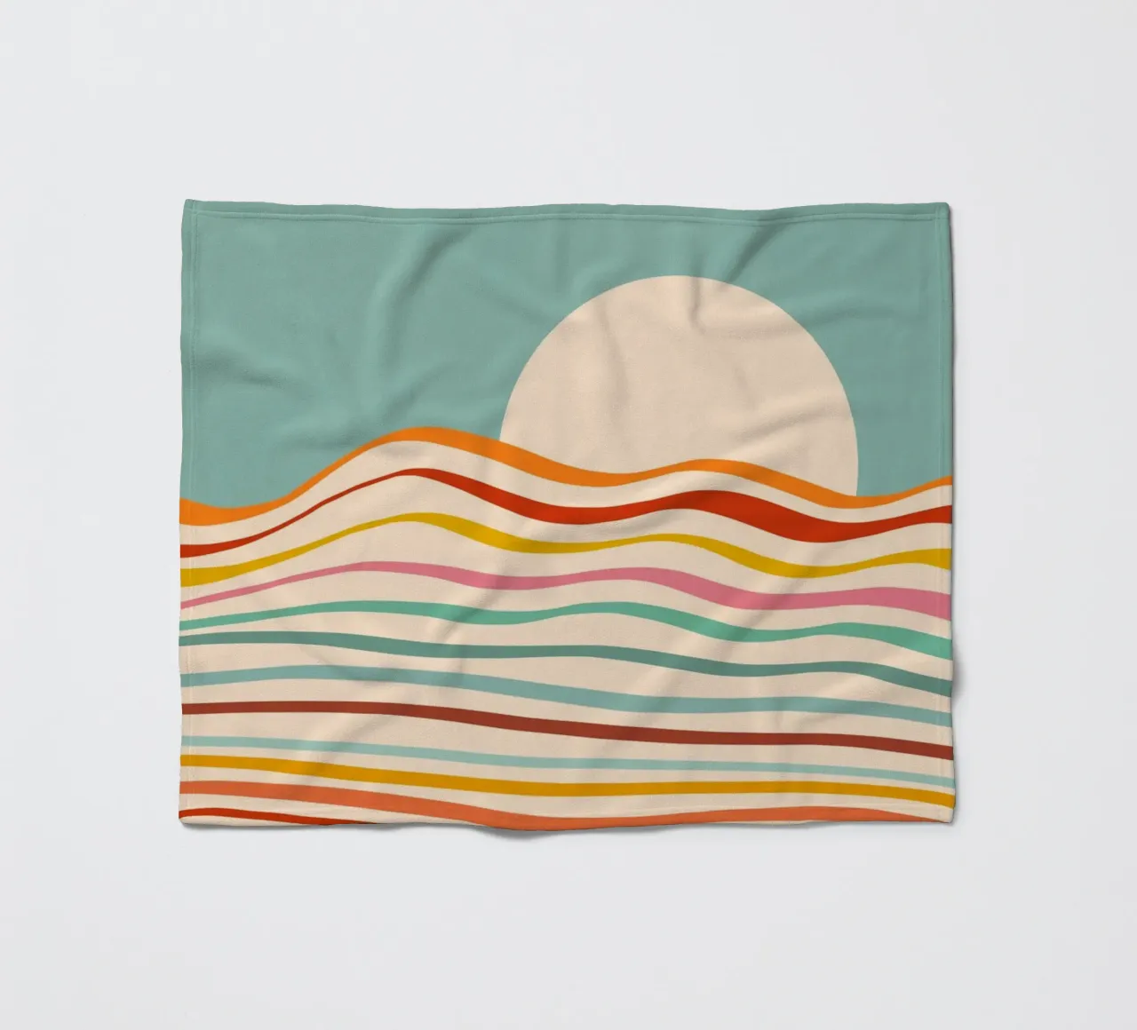 Mare del cambiamento multicolore - Tramonto retrò per il Pride coperta in pile da Dominique Vari Abstract