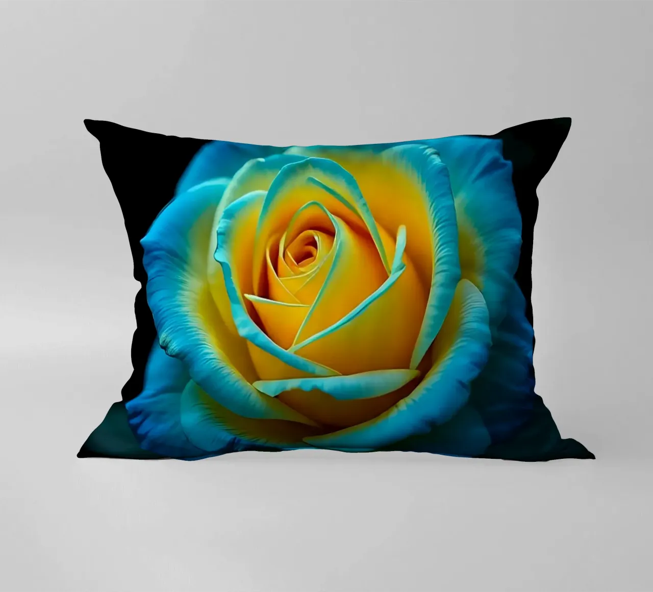 Rosa_giallo_blu_01 cuscino da Farb- und Blütenzauber by LK