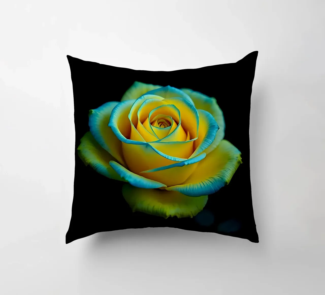 Rosa_giallo_blu_02 cuscino da Farb- und Blütenzauber by LK