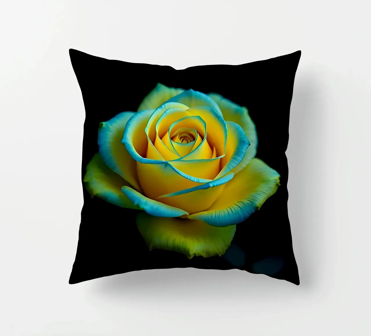 Rosa_giallo_blu_02 cuscino da Farb- und Blütenzauber by LK
