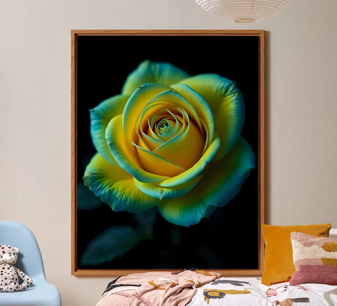 Rosa_giallo_blu_04 alluminio dibond da Farb- und Blütenzauber by LK