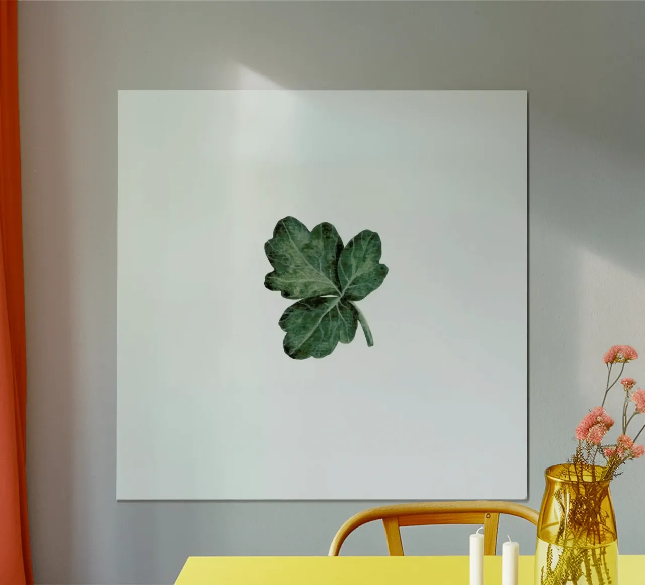 Shamrock poster con telaio in alluminio da Maria Vdovichenko