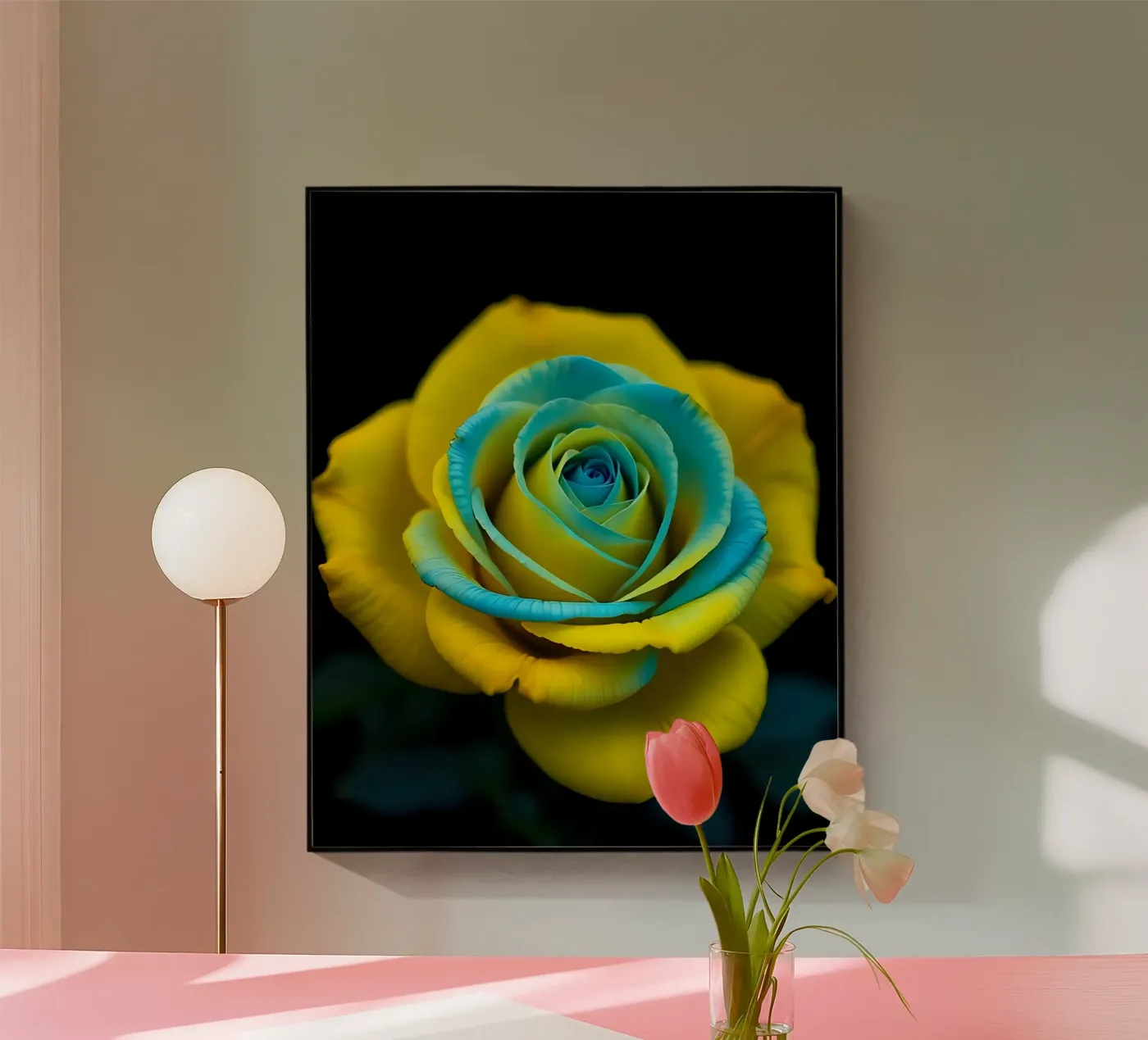 Rosa_giallo_blu_05 plexiglass da Farb- und Blütenzauber by LK