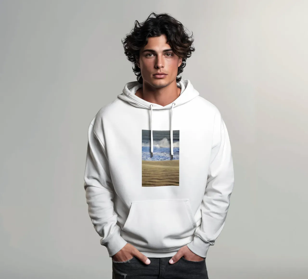 Where Desert Meets Ocean felpa con cappuccio da Studio Nahili