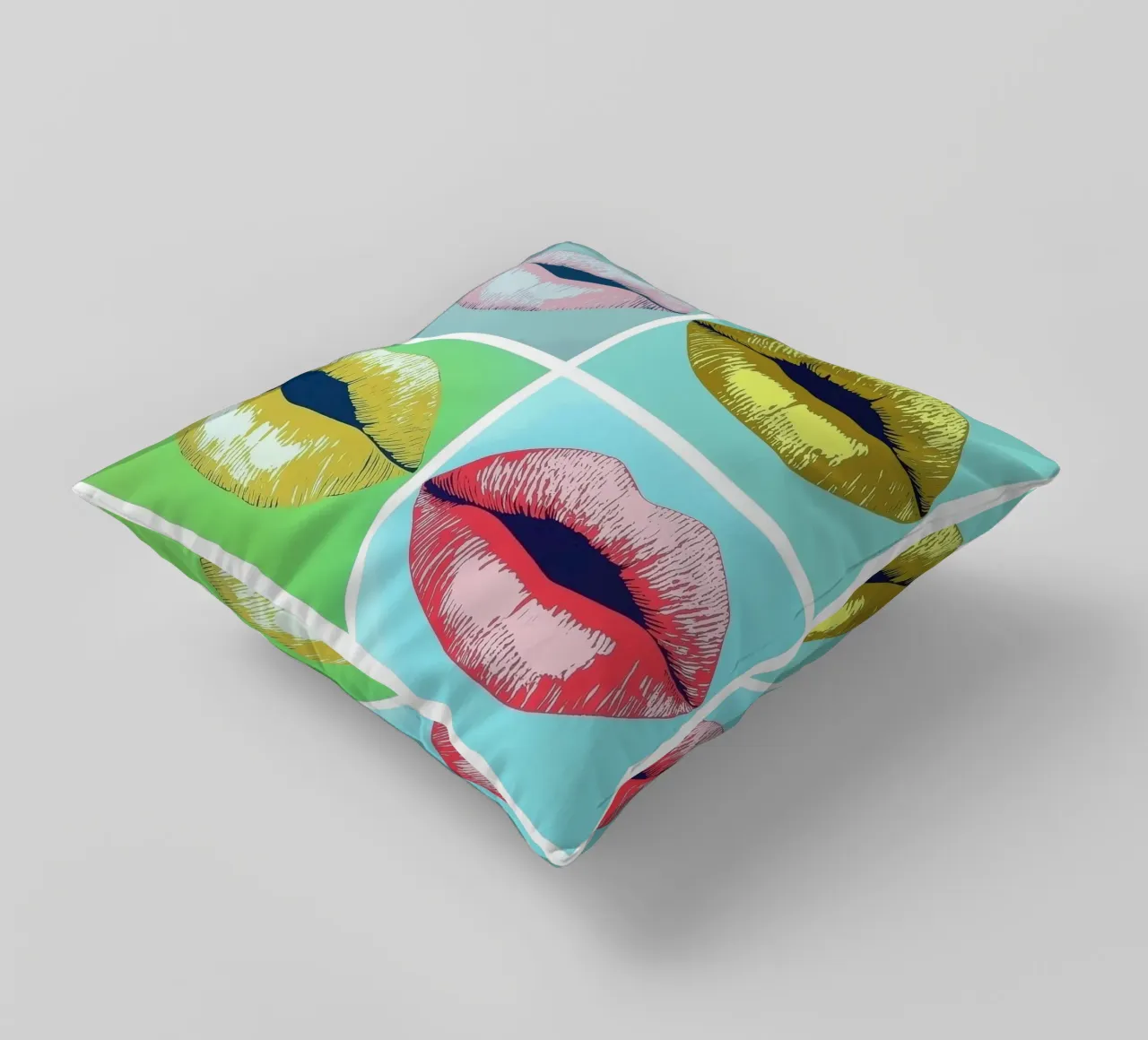 labbra colorate cuscino da Motivate-Today