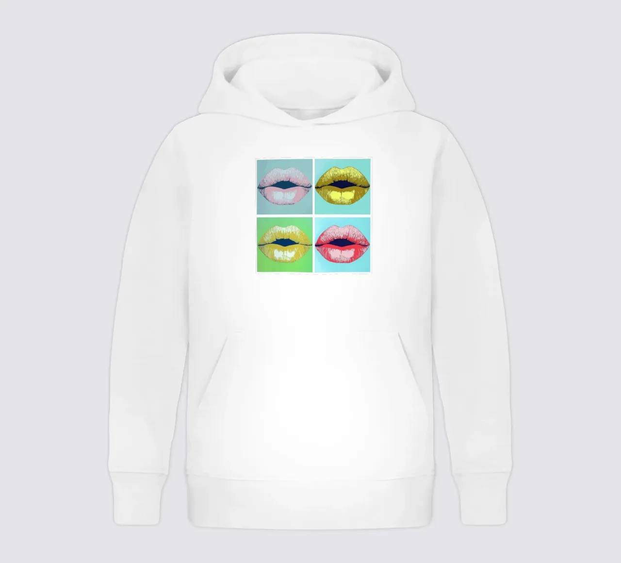 labbra colorate felpa bambino con cappuccio da Motivate-Today