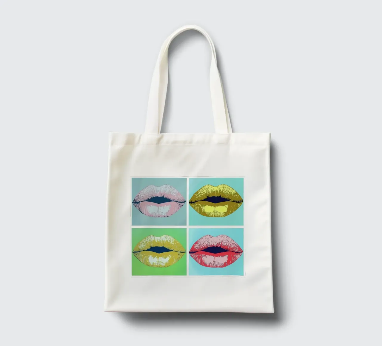 labbra colorate borsa in juta da Motivate-Today