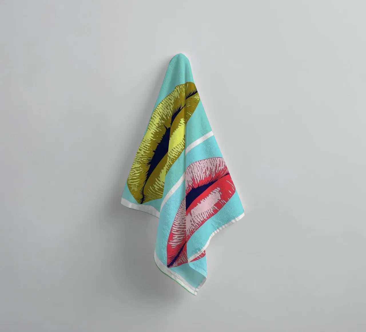 labbra colorate asciugamano da bagno da Motivate-Today