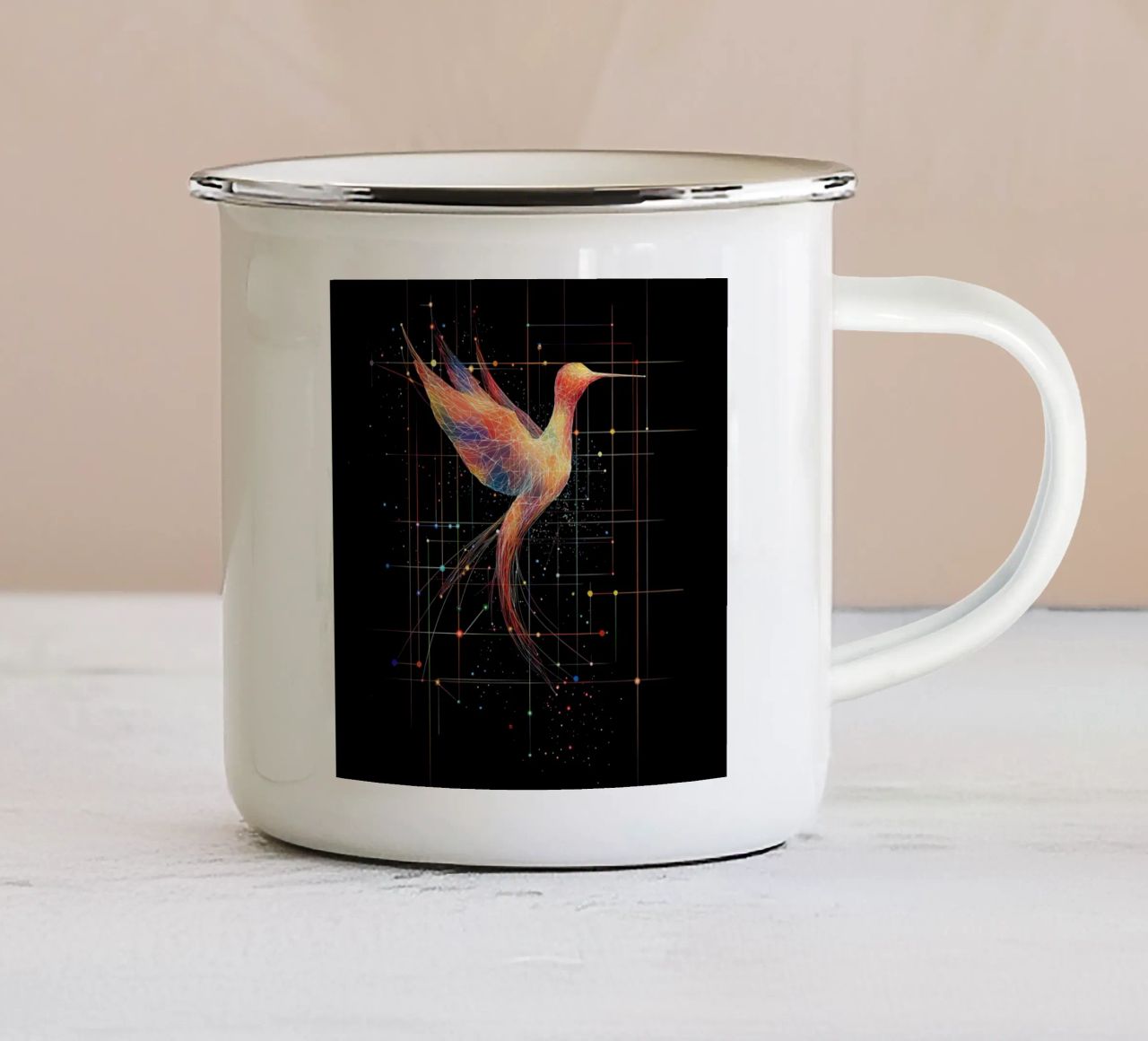 Uccello Dorna tazza in smalto da Motivate-Today