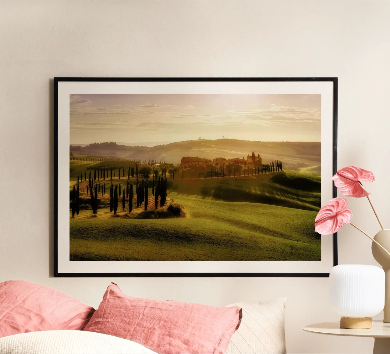 Waves of Light Poster mit Kunststoffrahmen von Pictufy
