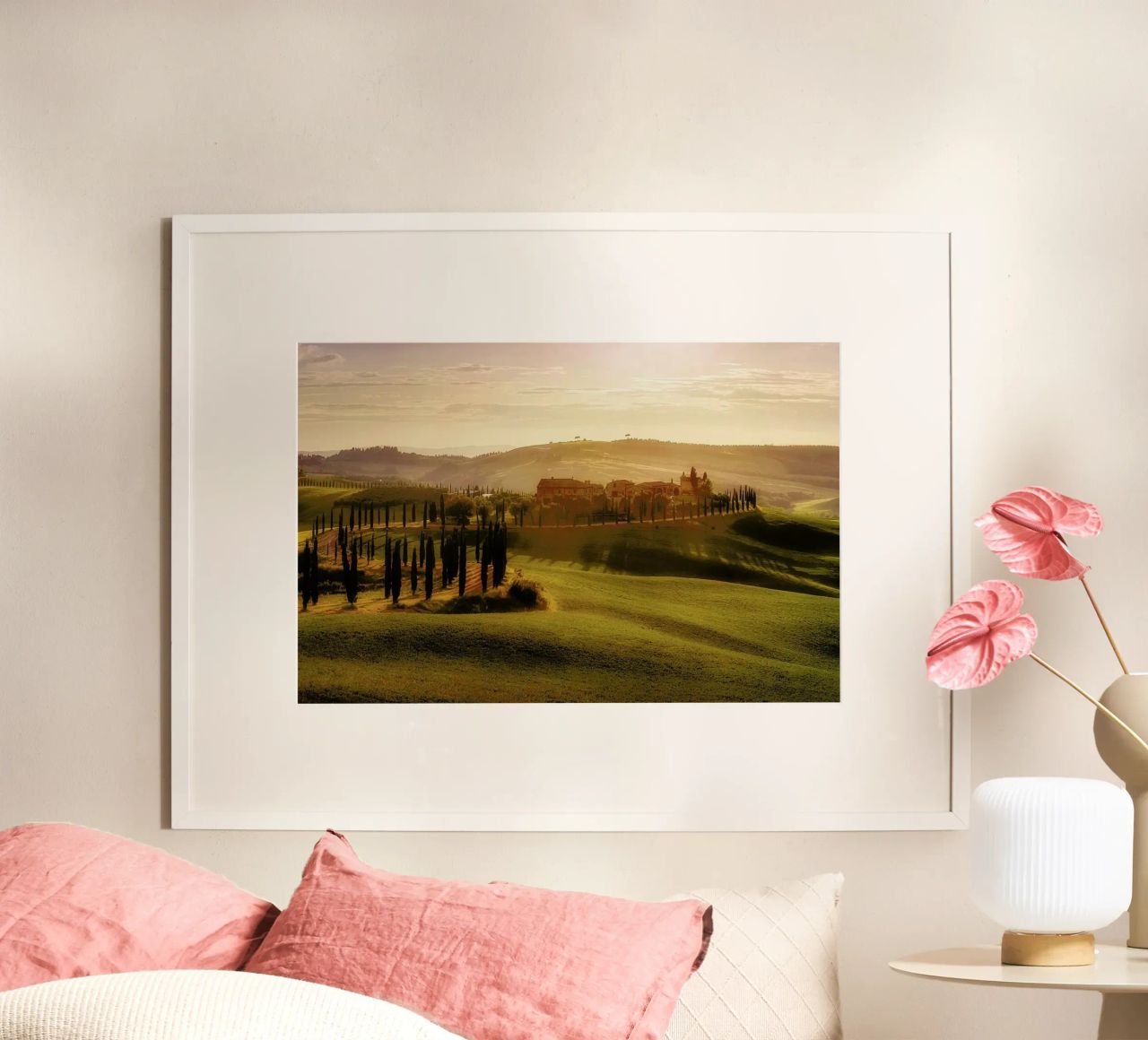 Waves of Light Poster mit Kunststoffrahmen von Pictufy