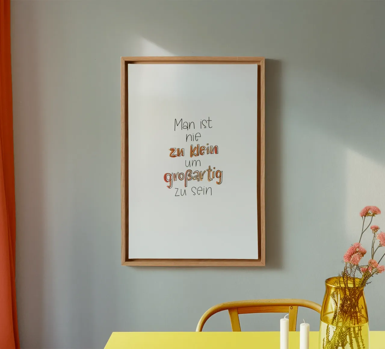 Nie zu Klein tela con Cornice a cassetta da Brushmeetspaper