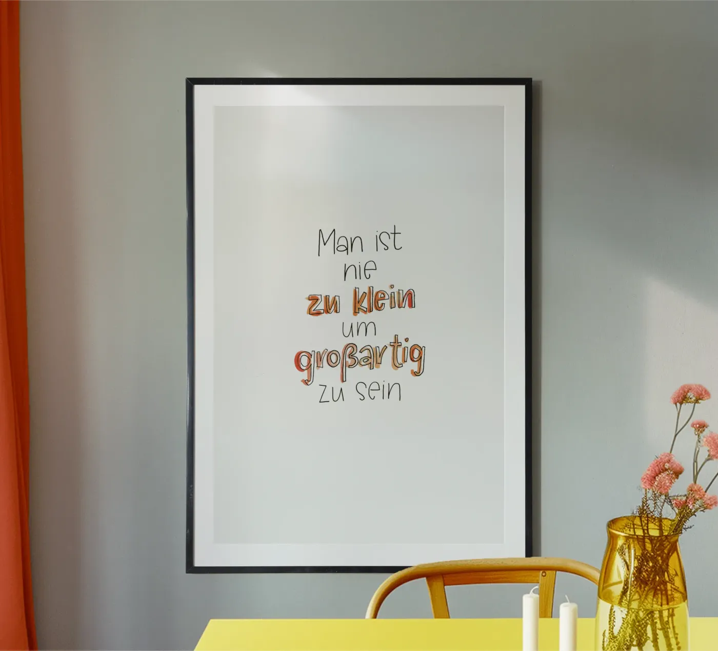 Nie zu Klein poster da Brushmeetspaper