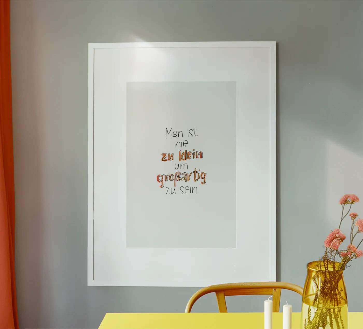 Nie zu Klein poster da Brushmeetspaper