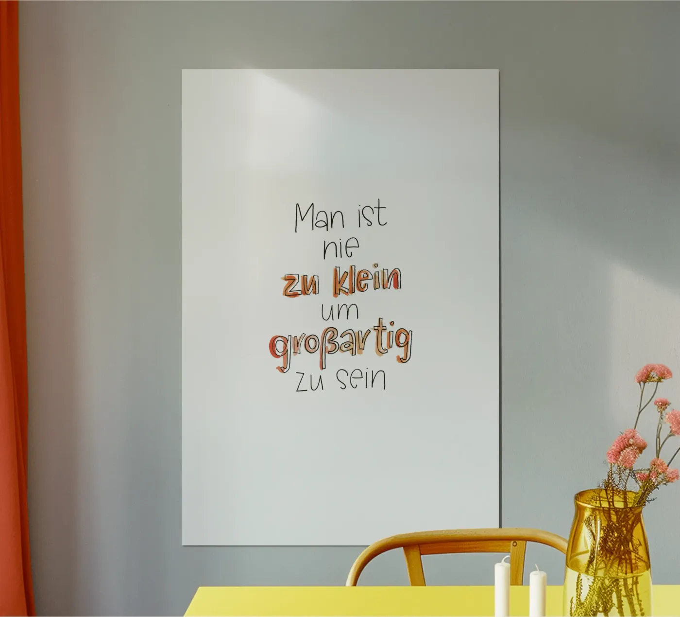 Nie zu Klein poster da Brushmeetspaper