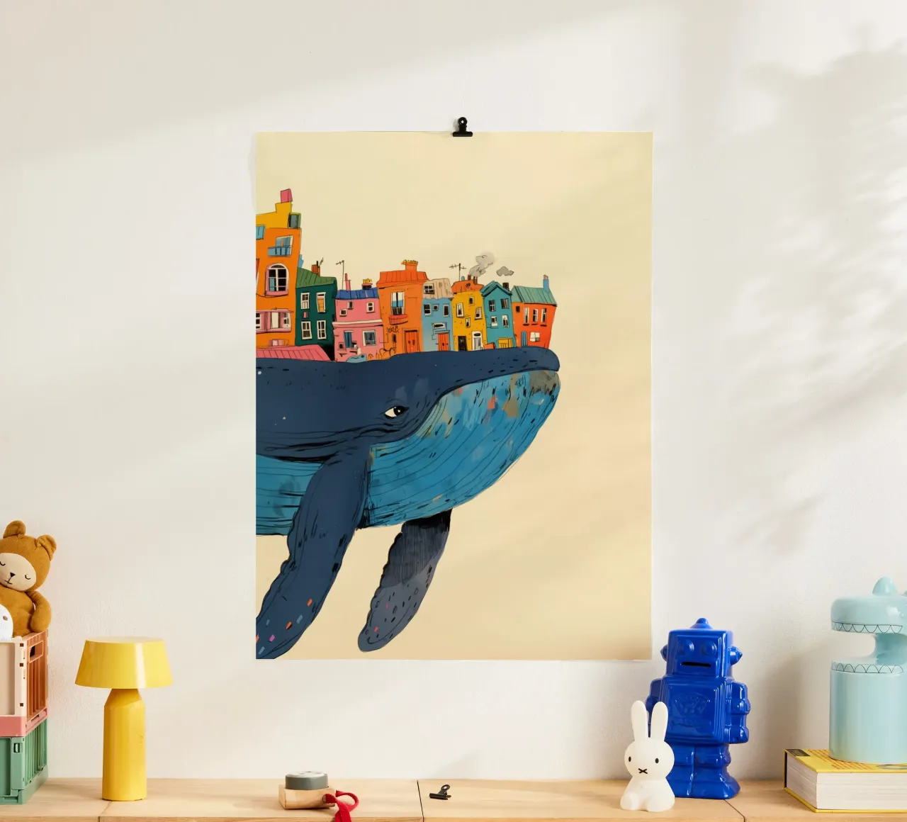 Trasferirsi con una balenottera azzurra carta hahnemühle da Carinaprint