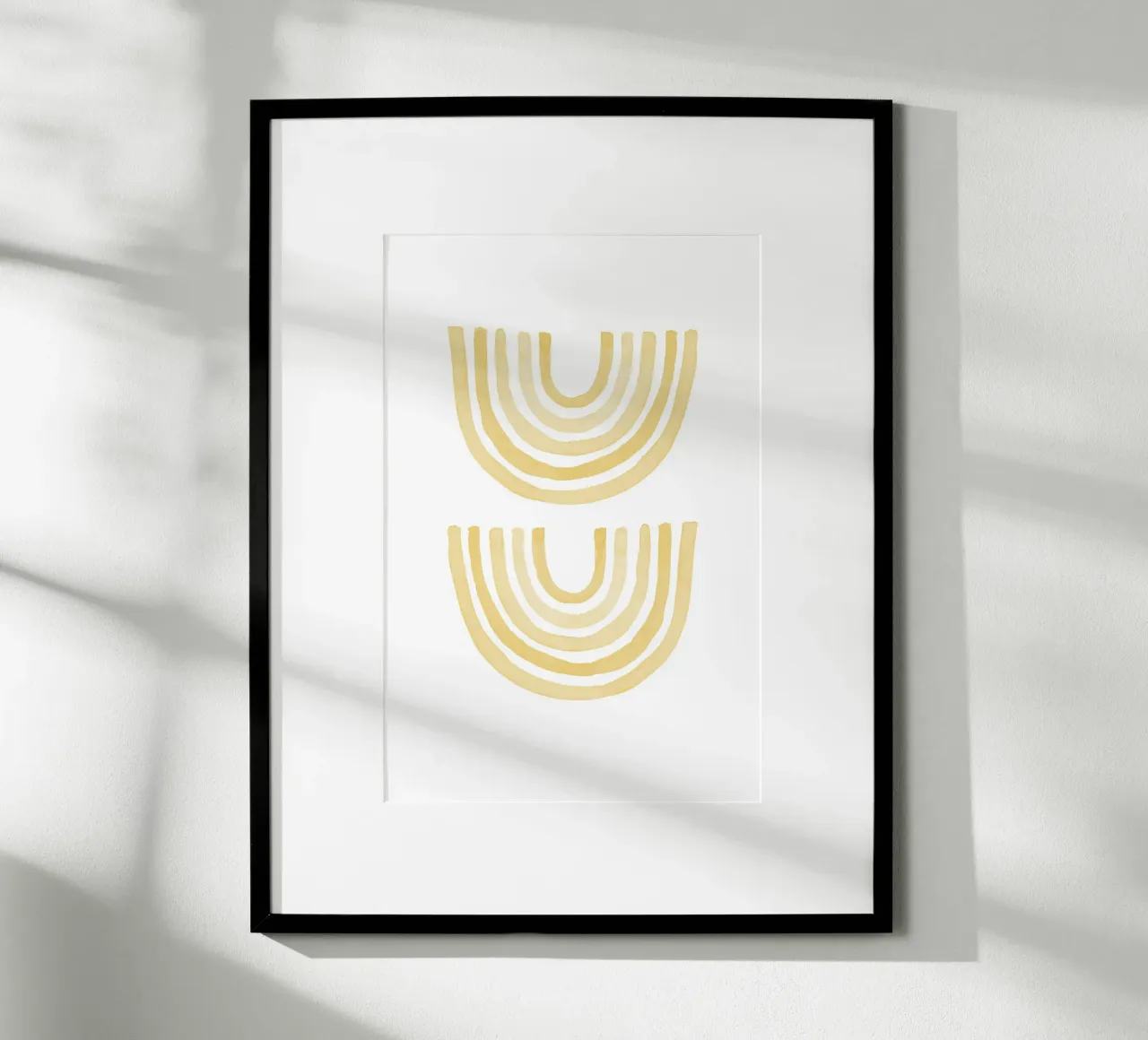 Yellow Rainbow poster con telaio in legno da KRUTH DESIGN