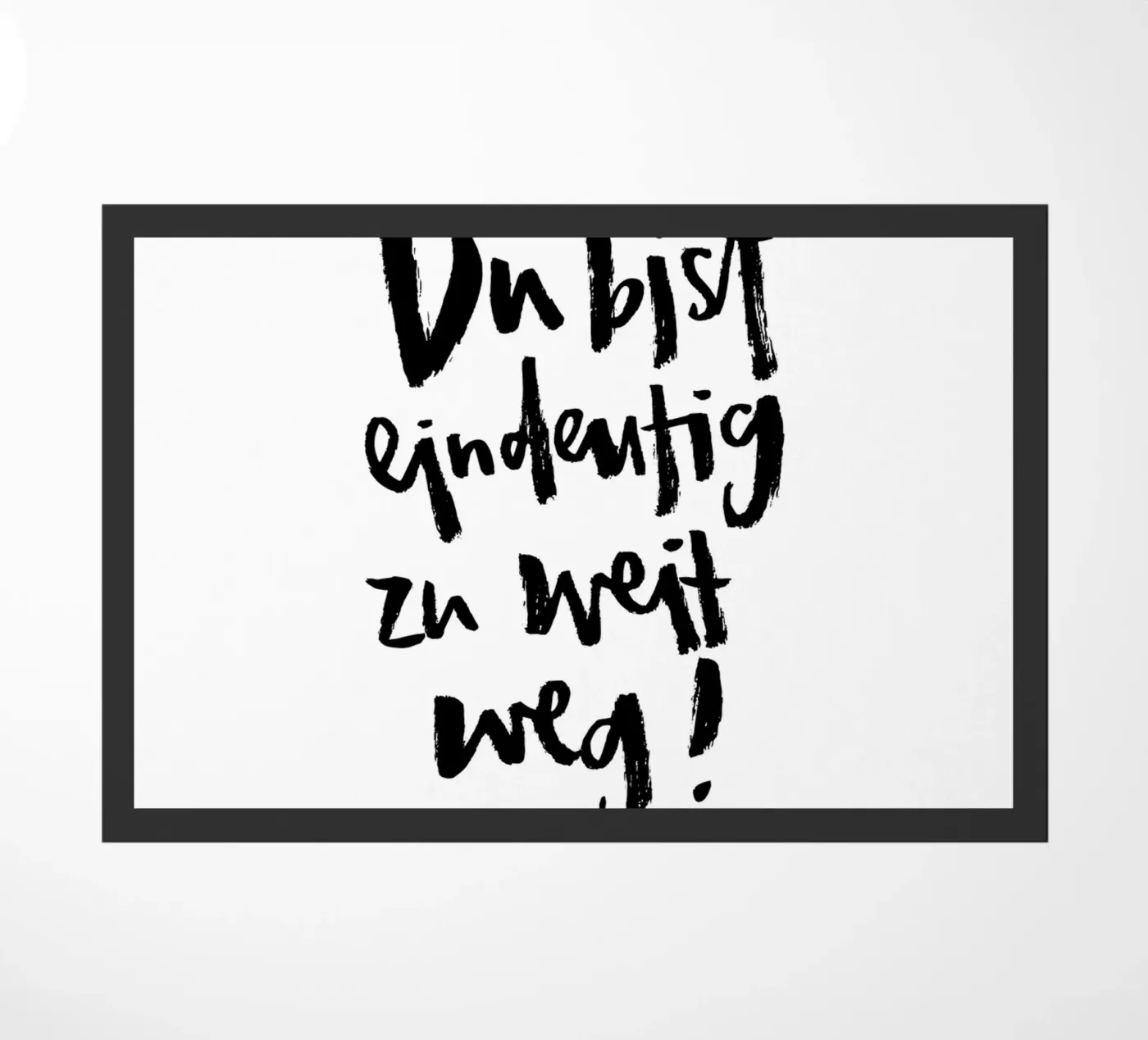 Zu Weit paillasson de Brushmeetspaper