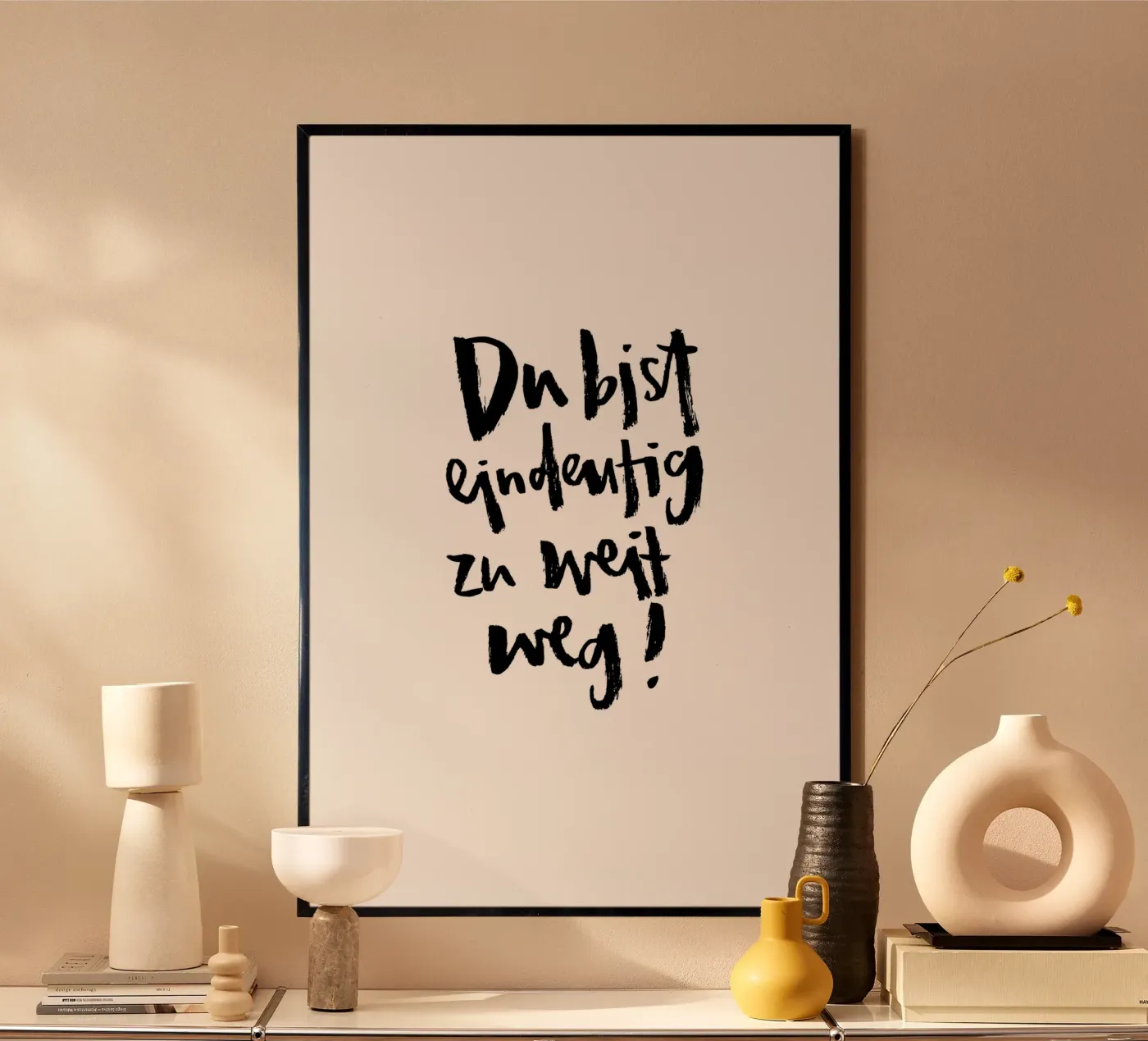 Zu Weit Poster von Brushmeetspaper