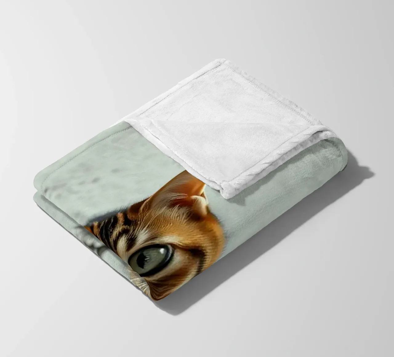 Un gatto curioso fa capolino da una fessura coperta in pile da DesignDoodle