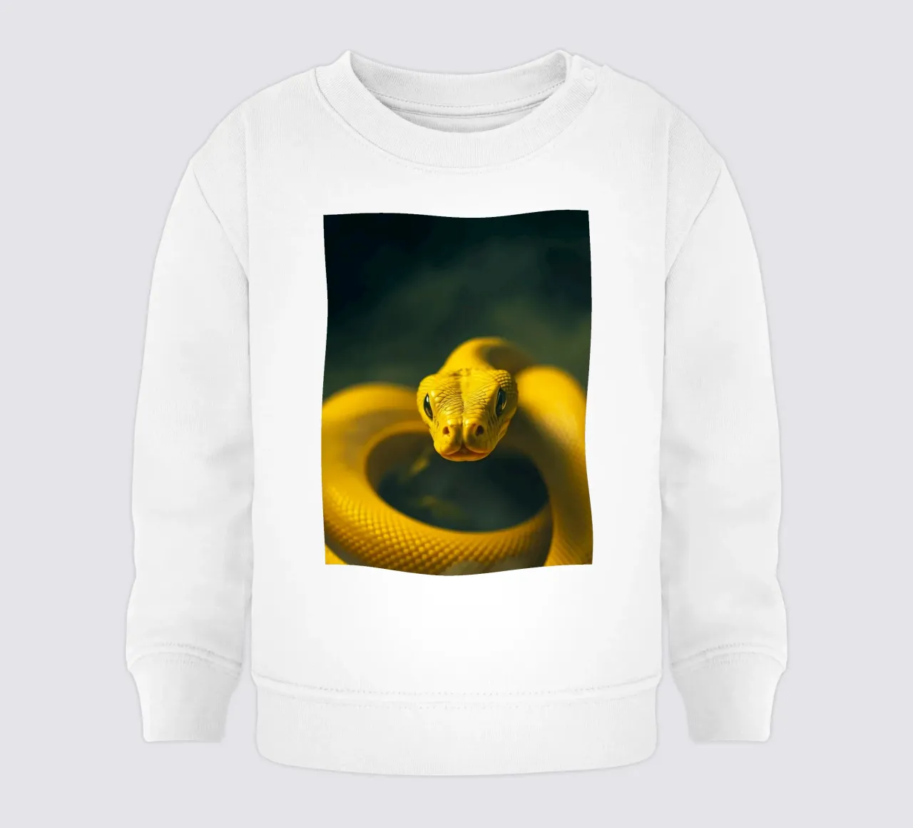 Gros plan sur un serpent d'un jaune éclatant qui s'enroule sur lui-même. sweat pour bébé de DesignDoodle