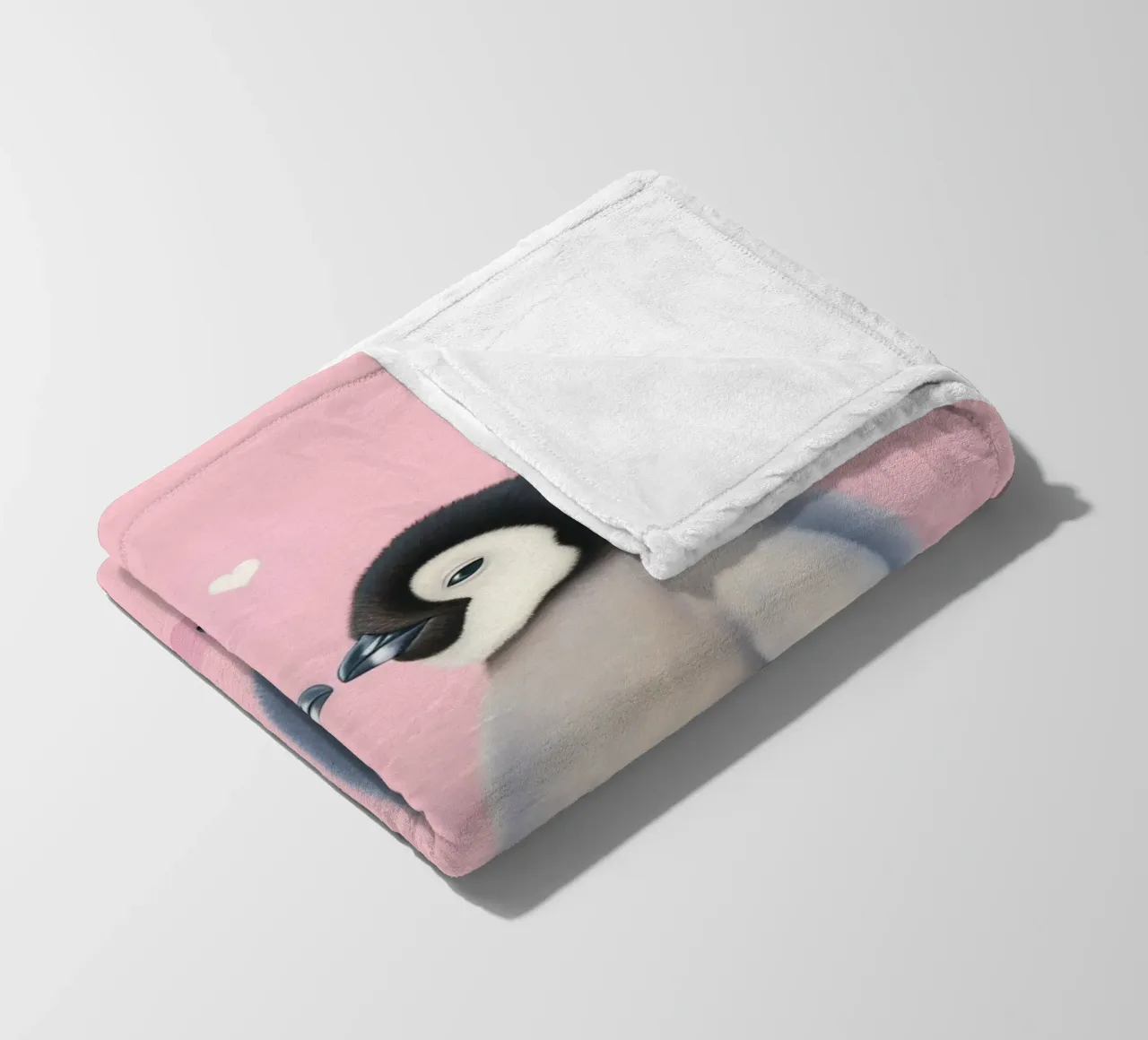 Pinguini innamorati di un cuore coperta in pile da Carinaprint