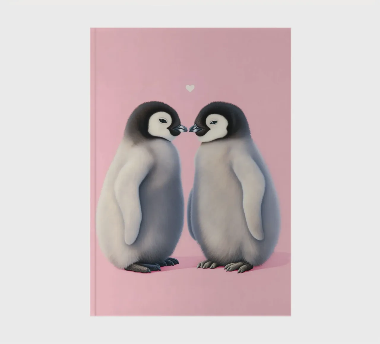 Penguins in love with a heart notebook by Carinaprint