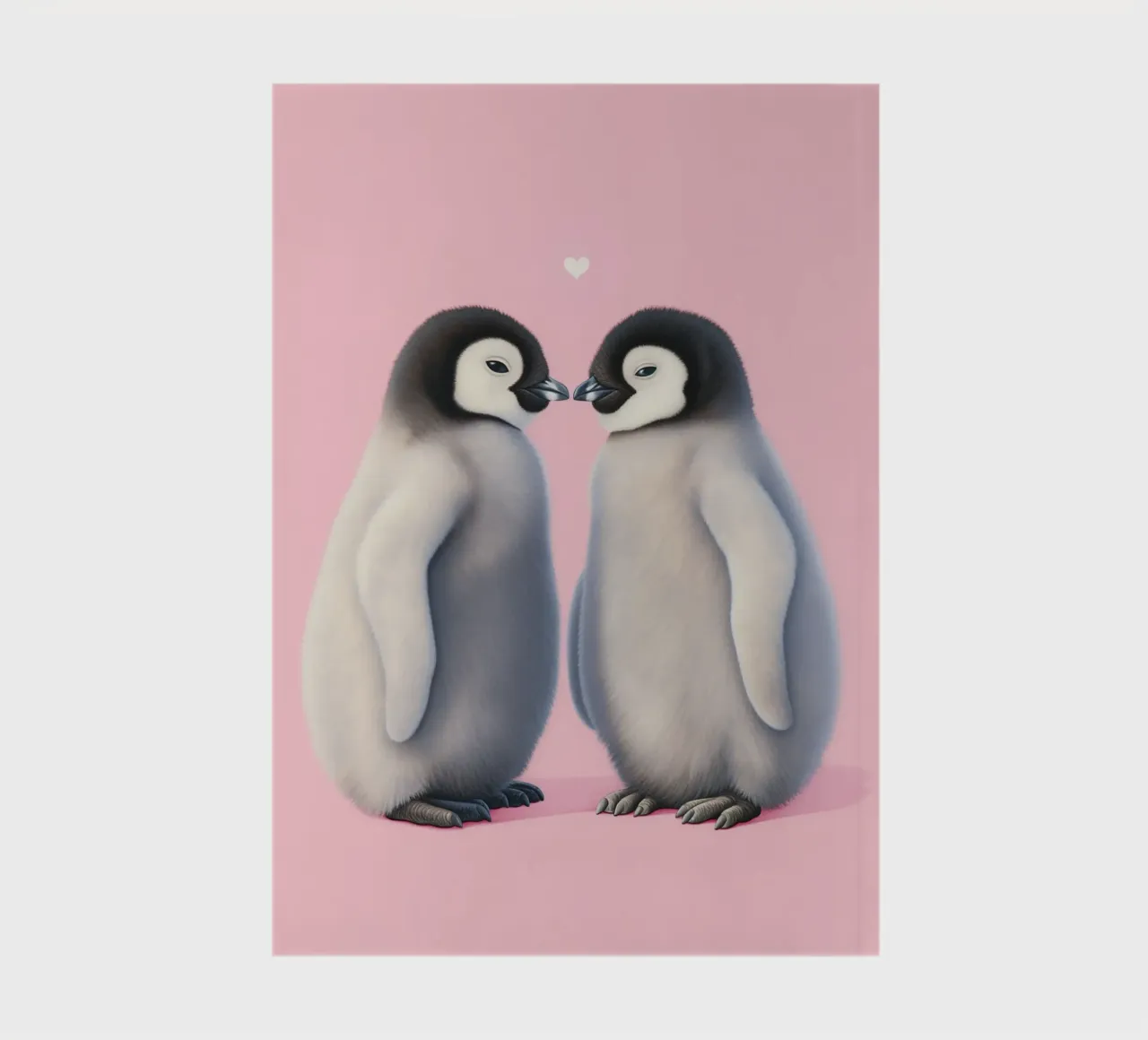 Penguins in love with a heart notebook by Carinaprint