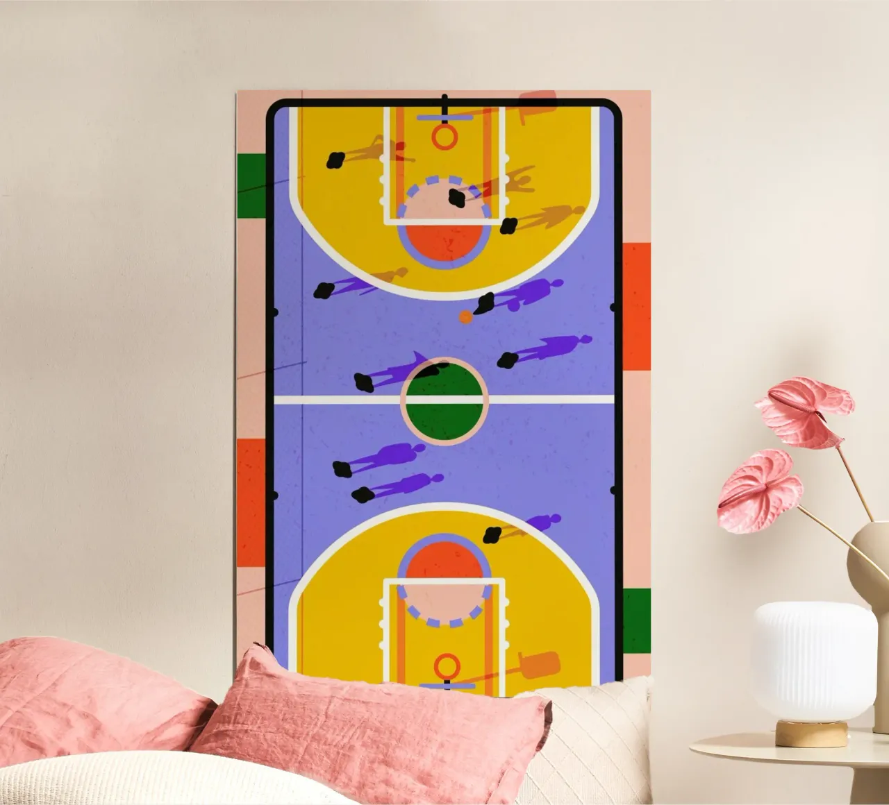 Hoops poster con telaio in legno da Laura O'Connor